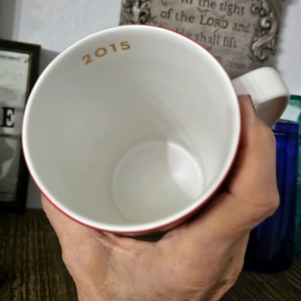 Starbucks Mug Cup Red Ombre 16 oz Tall Logo Siren 🧜‍♀️ Coffee Holiday 2015